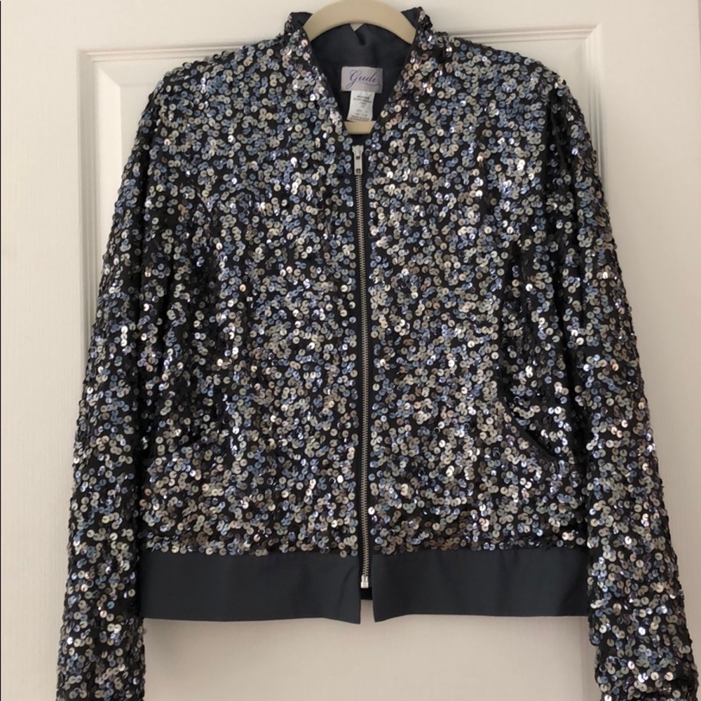 GUDI SEQUINED ZIP UP JACKET